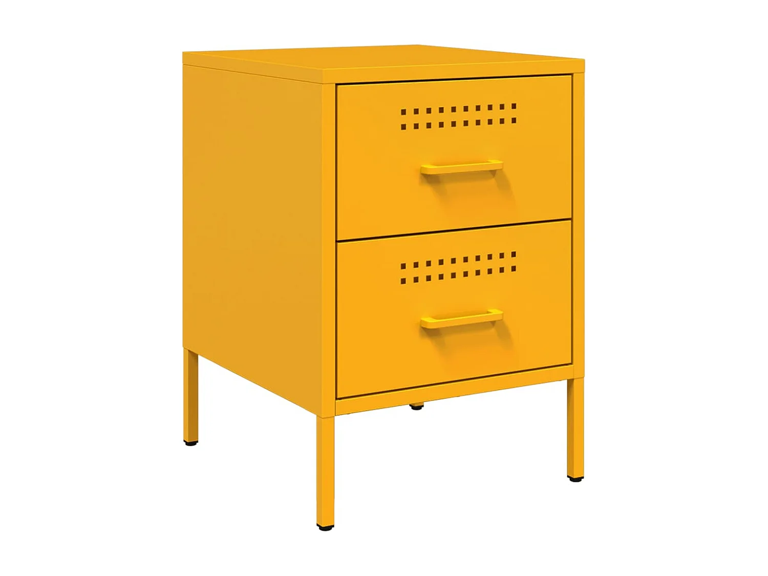 Lucille  Tables de chevet 2 pcs jaune moutarde 36x39x50,5 cm acier