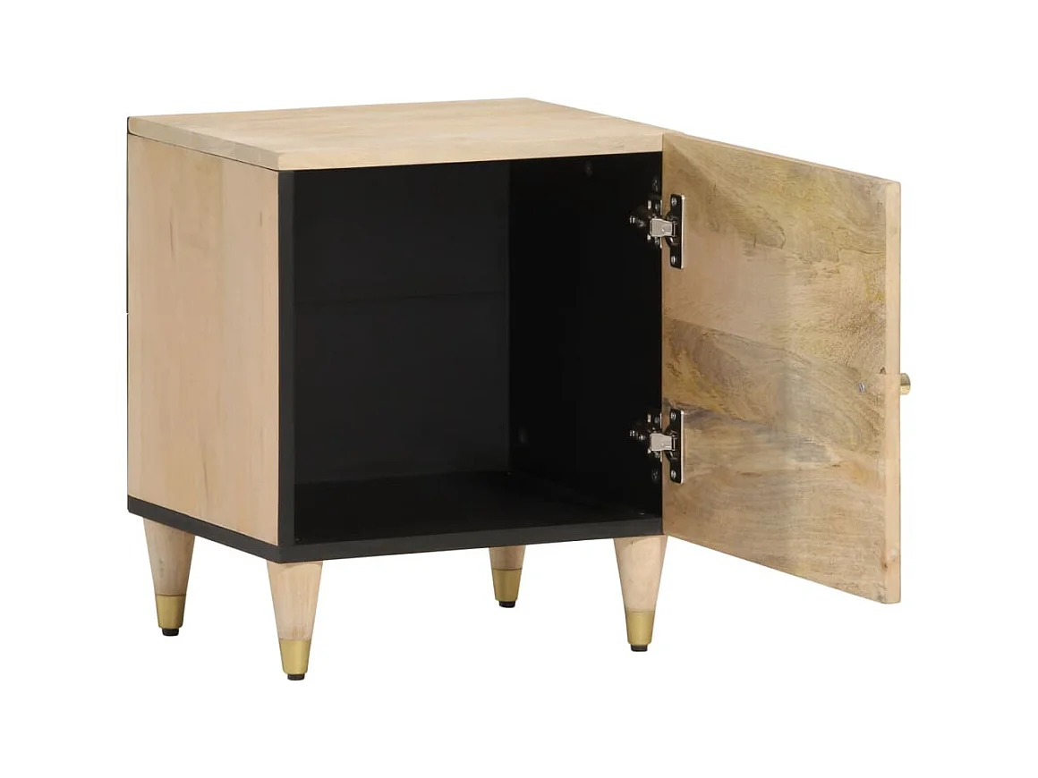 Cylene  Table de chevet 40x33x46 cm Bois de manguier solide