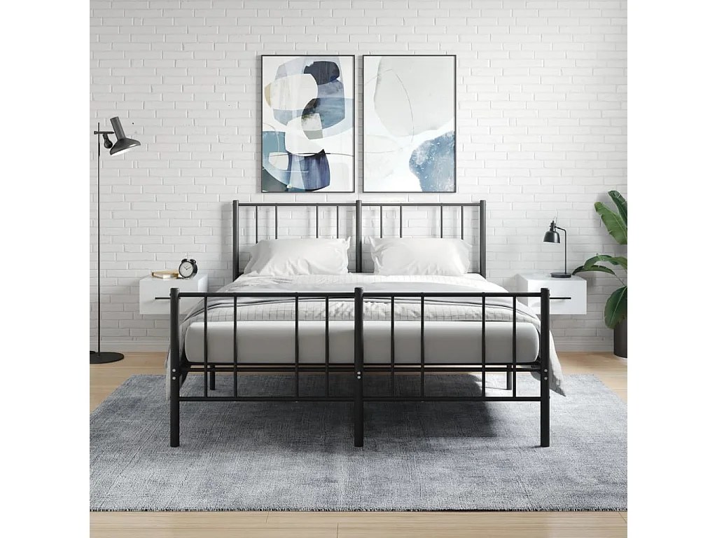 Ulfvin  Comodini a Muro 2 pz Bianco Lucido 35x35x20 cm