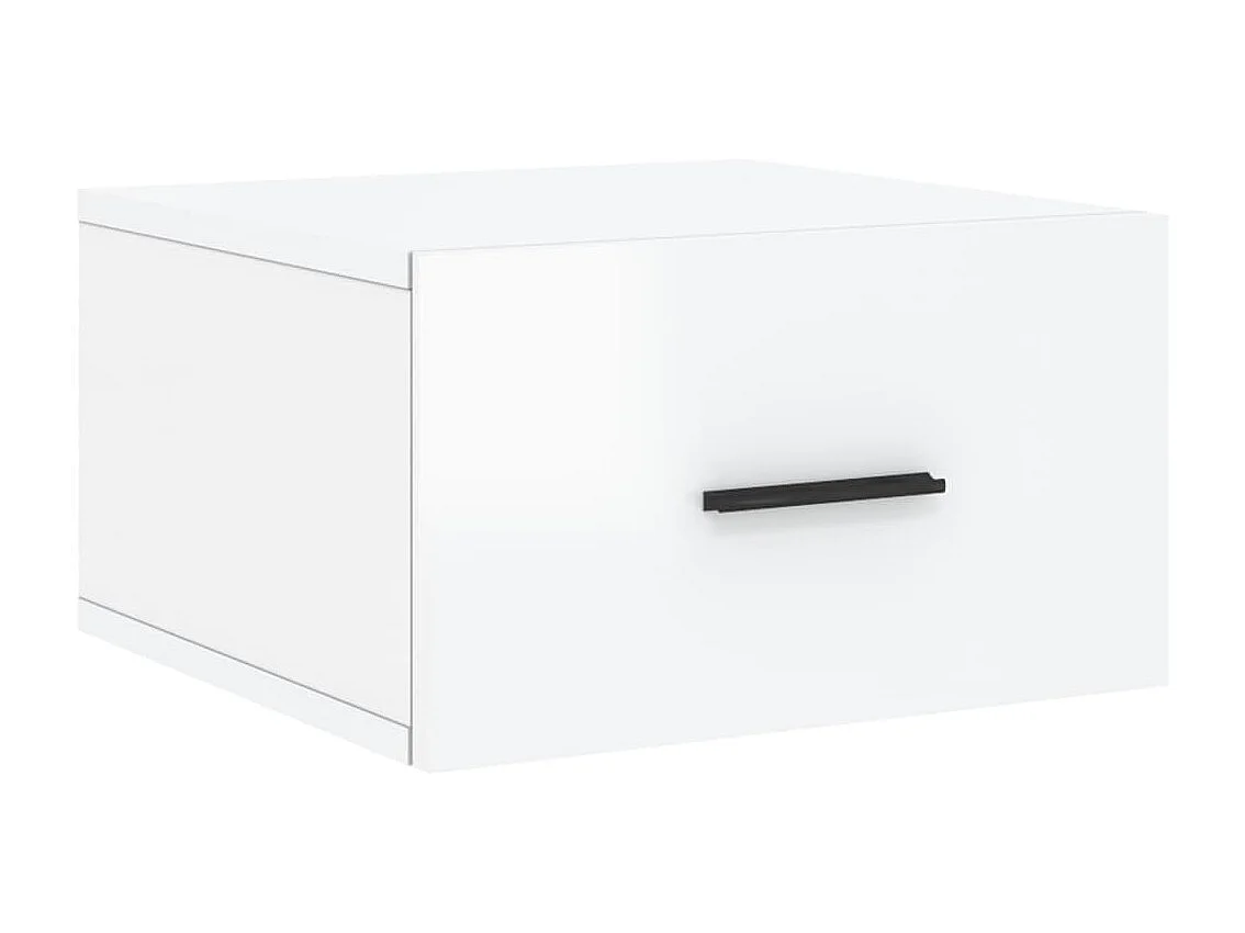 Ulfvin  Comodini a Muro 2 pz Bianco Lucido 35x35x20 cm