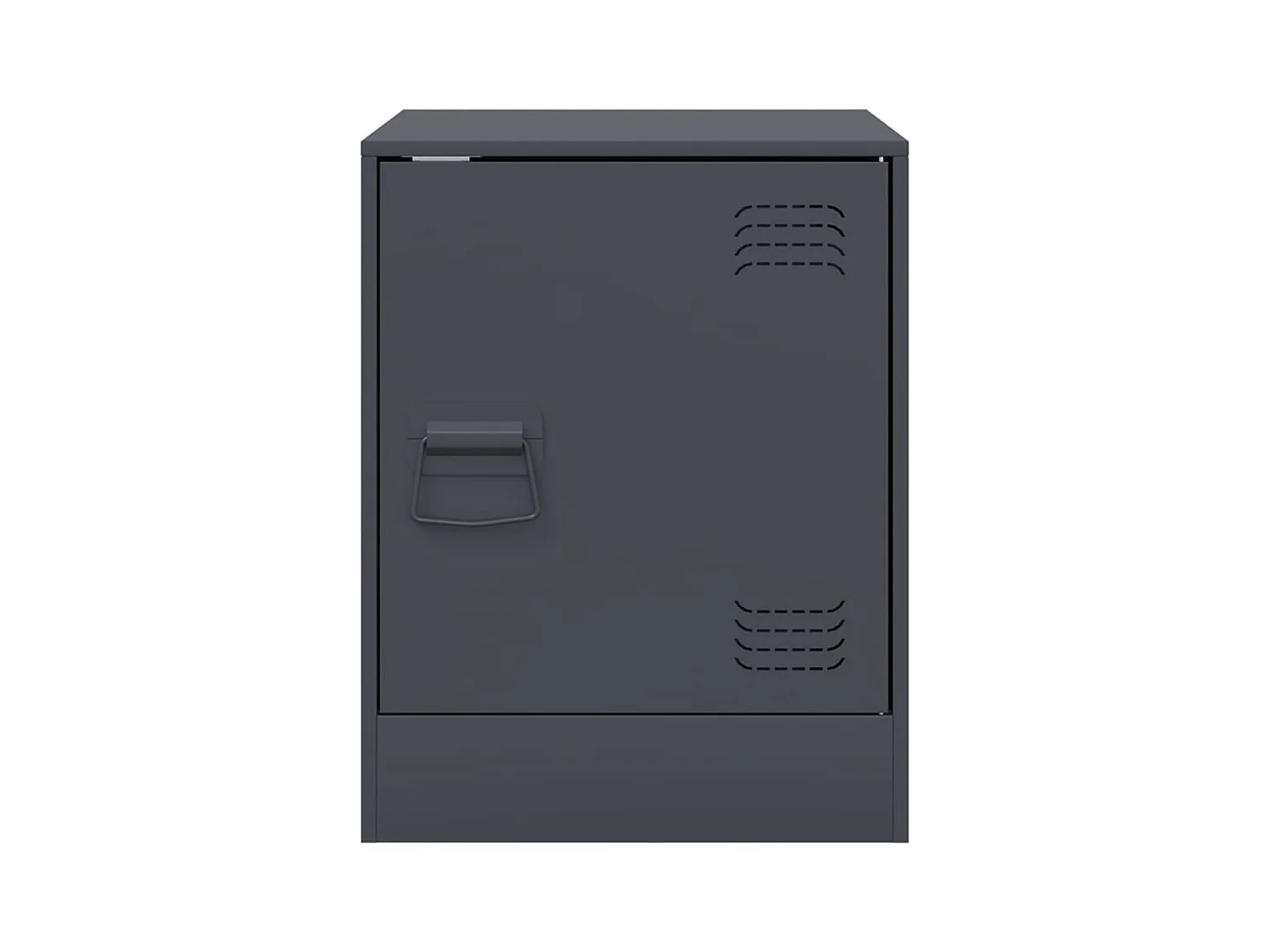 Dewy  Table de chevet anthracite 34,5x39x44 cm acier