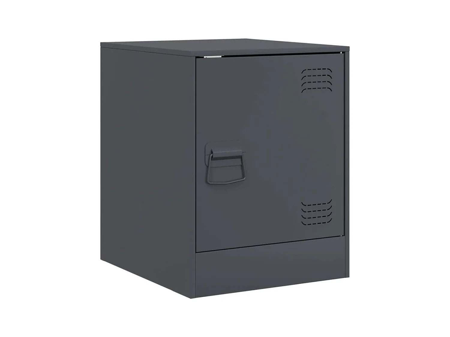 Dewy  Table de chevet anthracite 34,5x39x44 cm acier