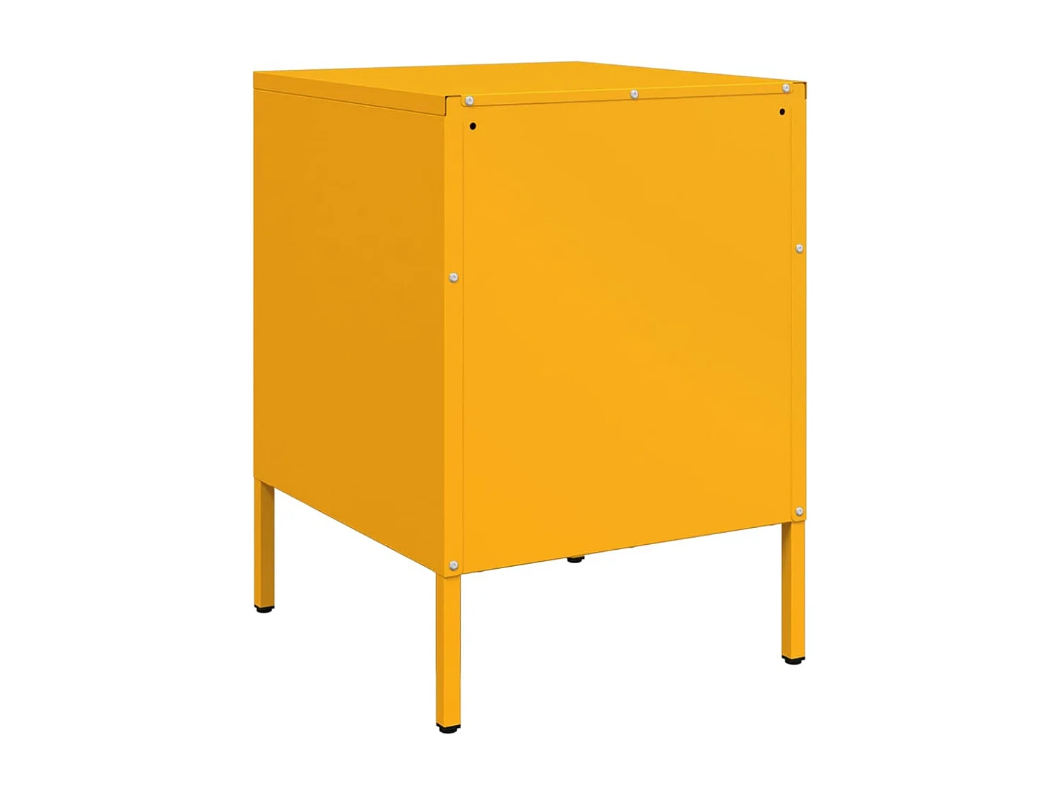 Lucille  Table de chevet jaune moutarde 36x39x50,5 cm acier