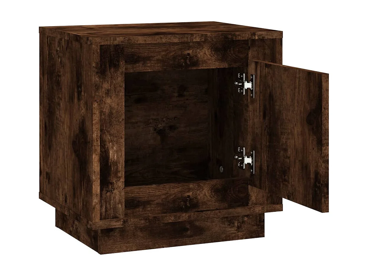 Jordy  Table de chevet chêne fumé 44x35x45 cm bois d'ingénierie