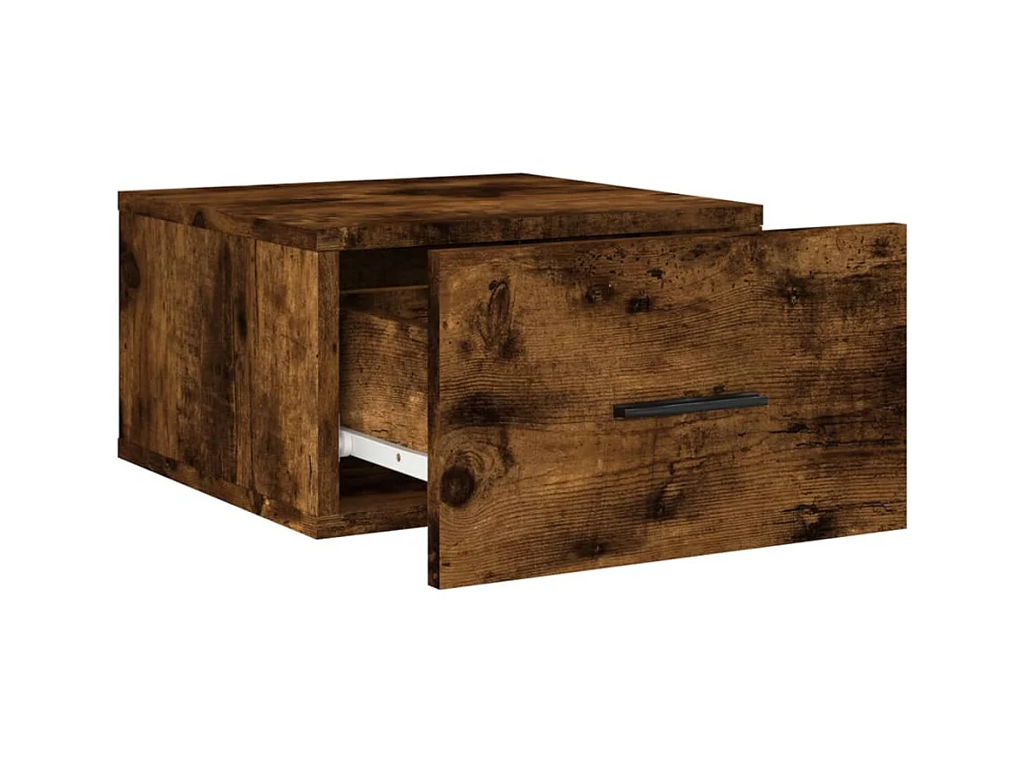 Ulfvin  Tables de chevet murales 2 pcs chêne fumé 35x35x20 cm