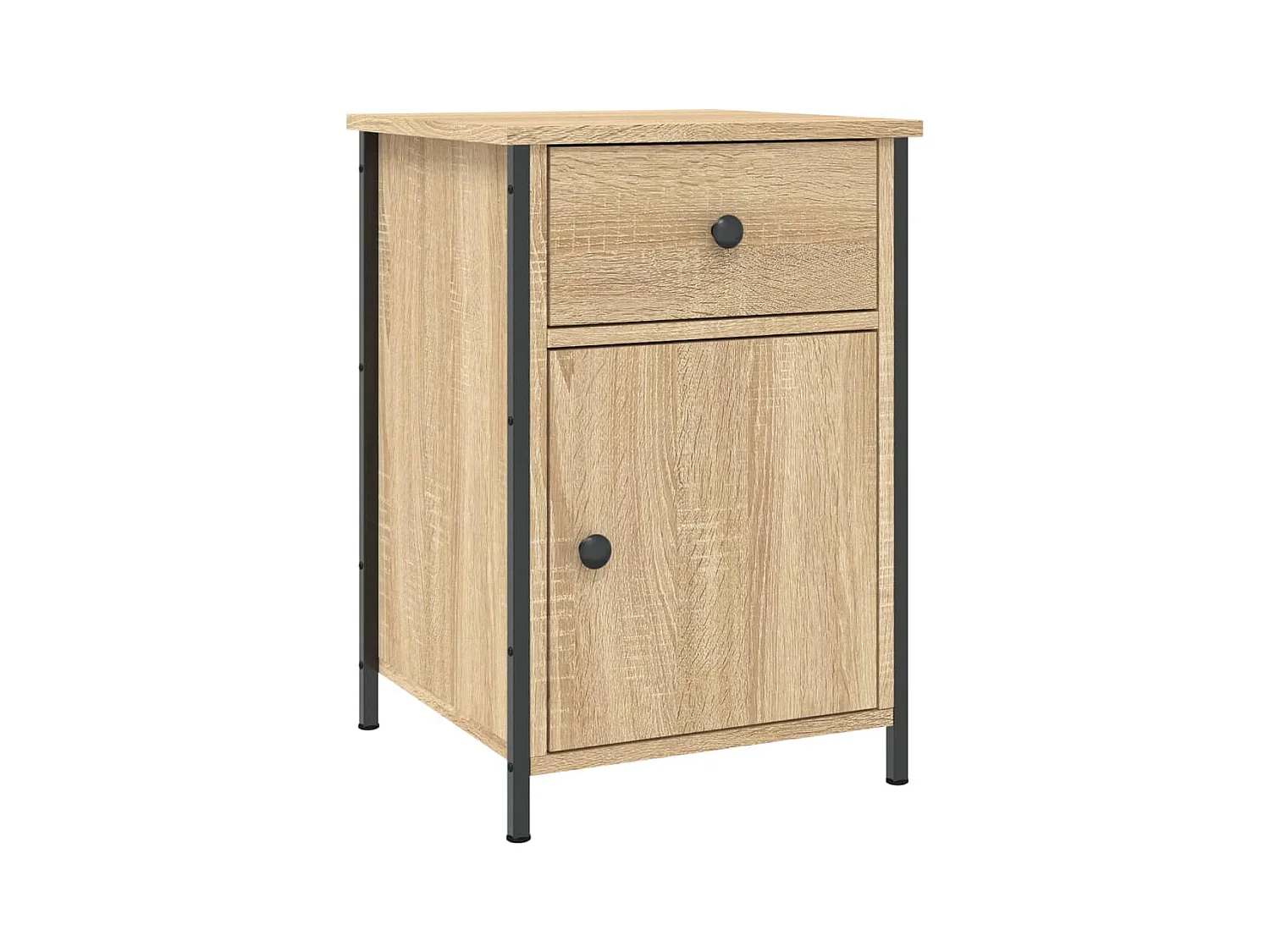Qardir  Table de chevet chêne sonoma 40x42x60 cm bois d'ingénierie