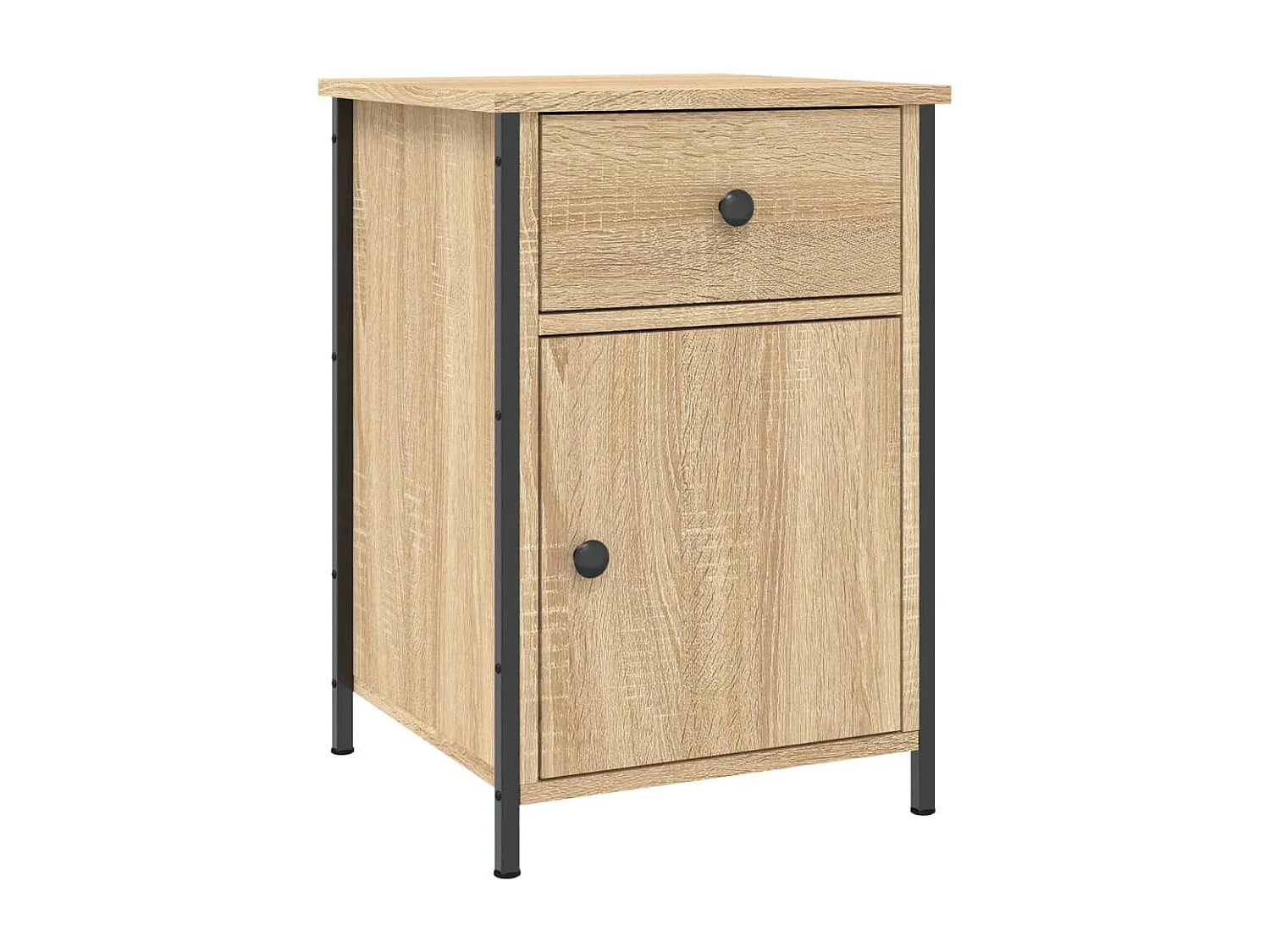 Qardir  Table de chevet chêne sonoma 40x42x60 cm bois d'ingénierie