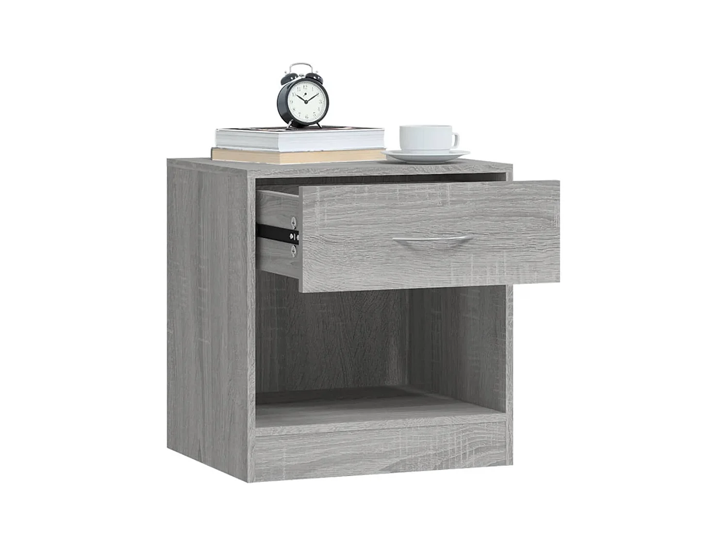 Gralina  Tables de chevet 2 pcs avec tiroir Sonoma gris