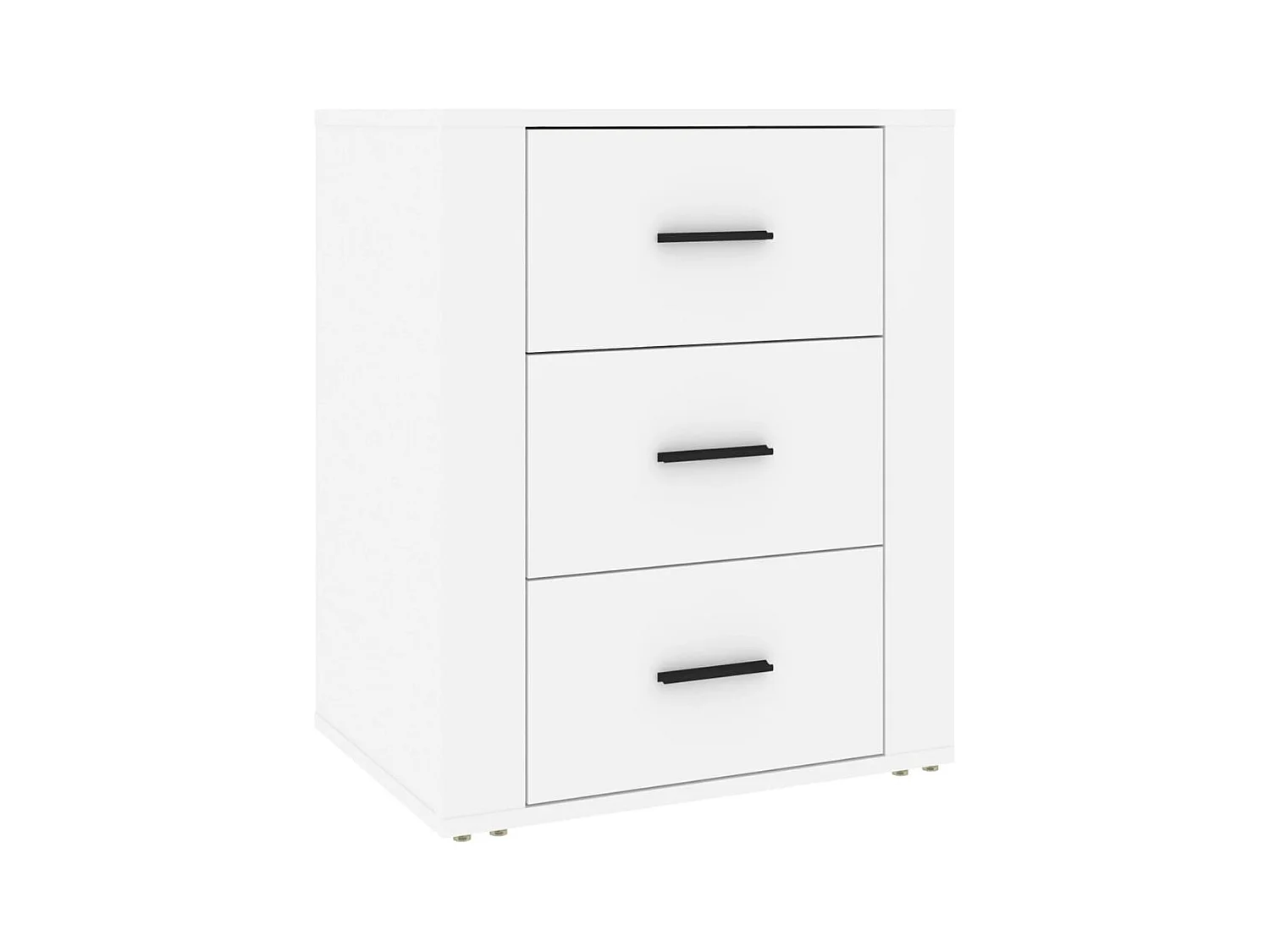 Claudio  Table de chevet Blanc 50x36x60 cm Bois d'ingénierie