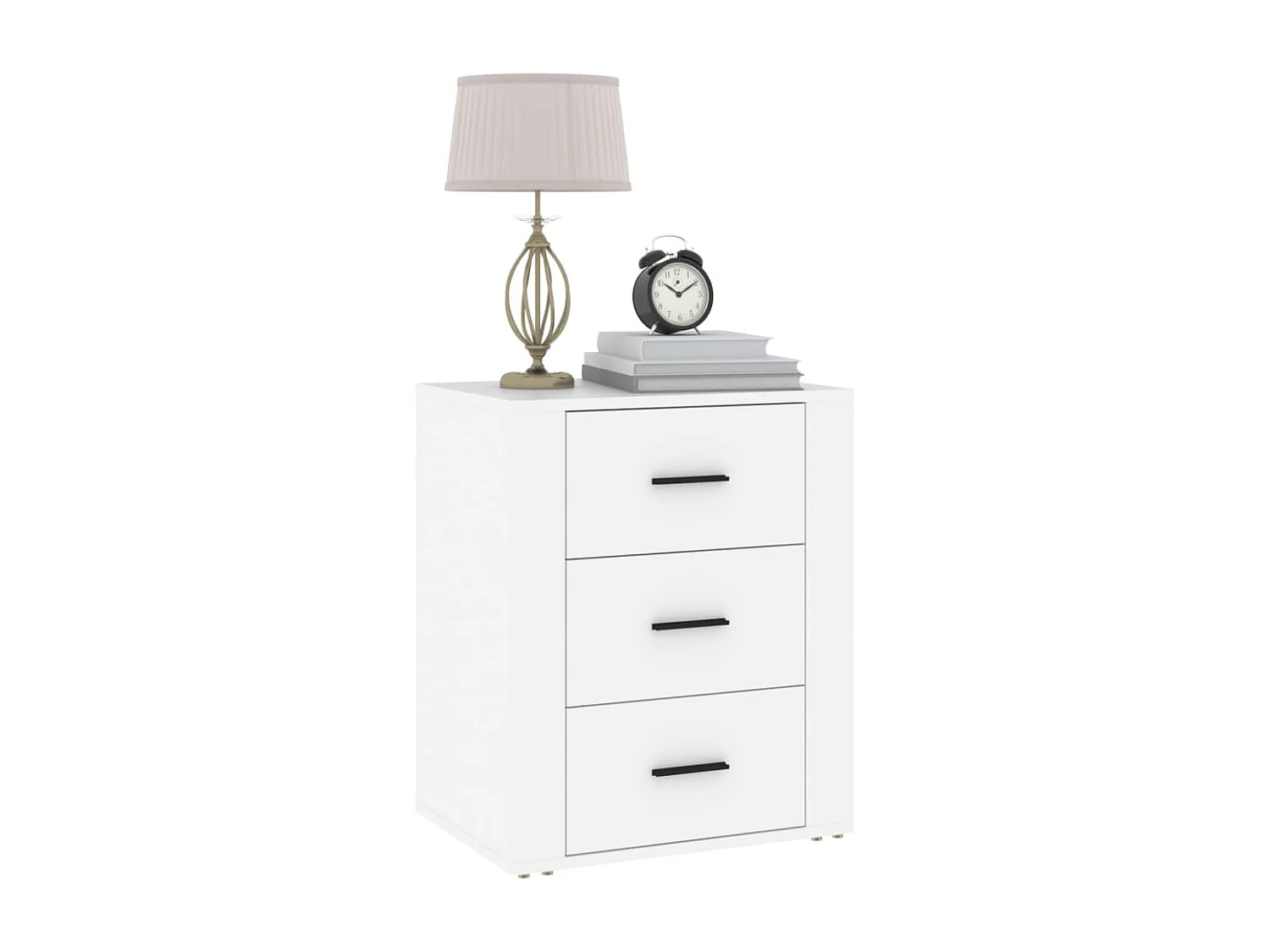 Claudio  Table de chevet Blanc 50x36x60 cm Bois d'ingénierie