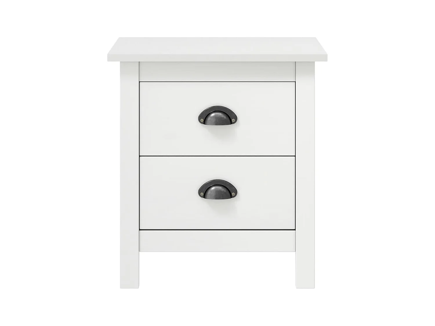 Jonathan  Tables de chevet ll 2 pcs Blanc 46x35x49,5 cm Bois pin solide