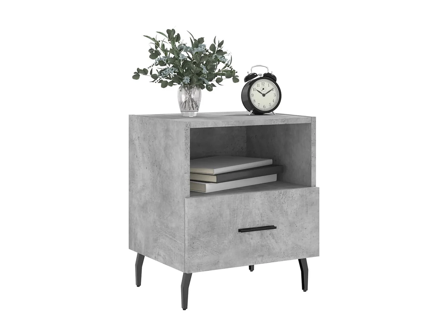 Conflans-Sainte-Honorine  Tables de chevet 2pcs gris béton 40x35x47,5cm bois d’ingénierie