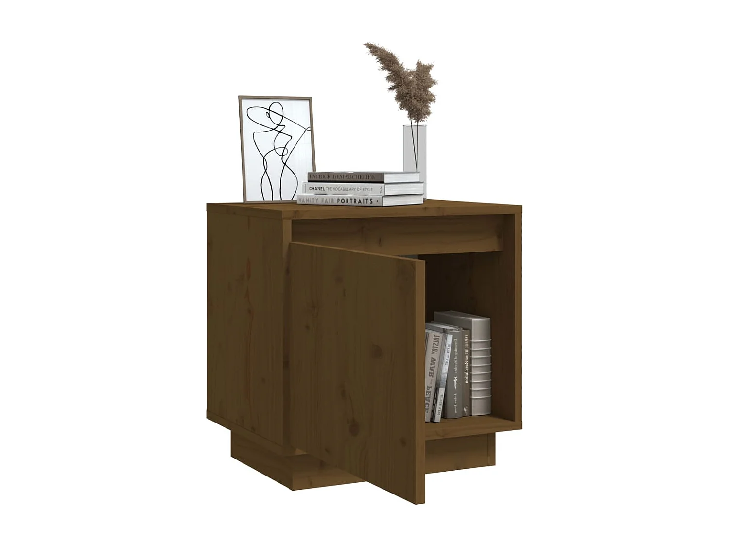 Henk  Tables de chevet 2pcs Marron miel 40x30x40cm Bois de pin solide