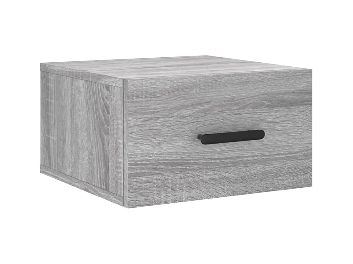 Cataula  Comodino a Muro Grigio Sonoma 35x35x20 cm