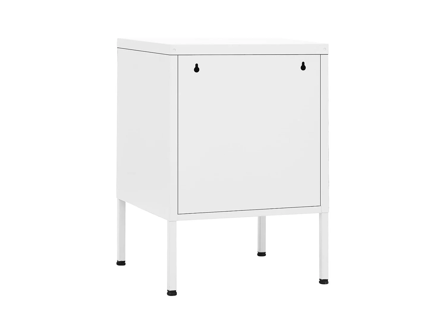 Lakeland  Table de chevet Blanc 35x35x51 cm Acier