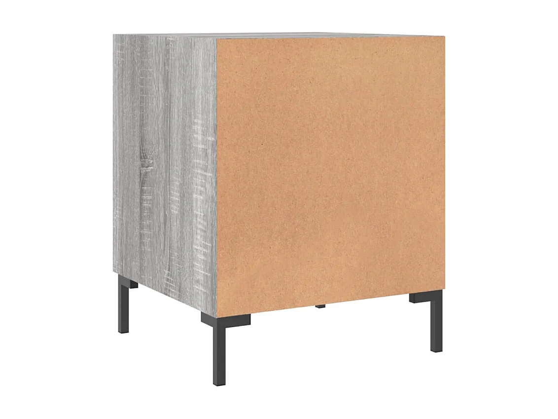 Emarente  Tables de chevet 2 pcs sonoma gris 40x40x50cm bois d'ingénierie
