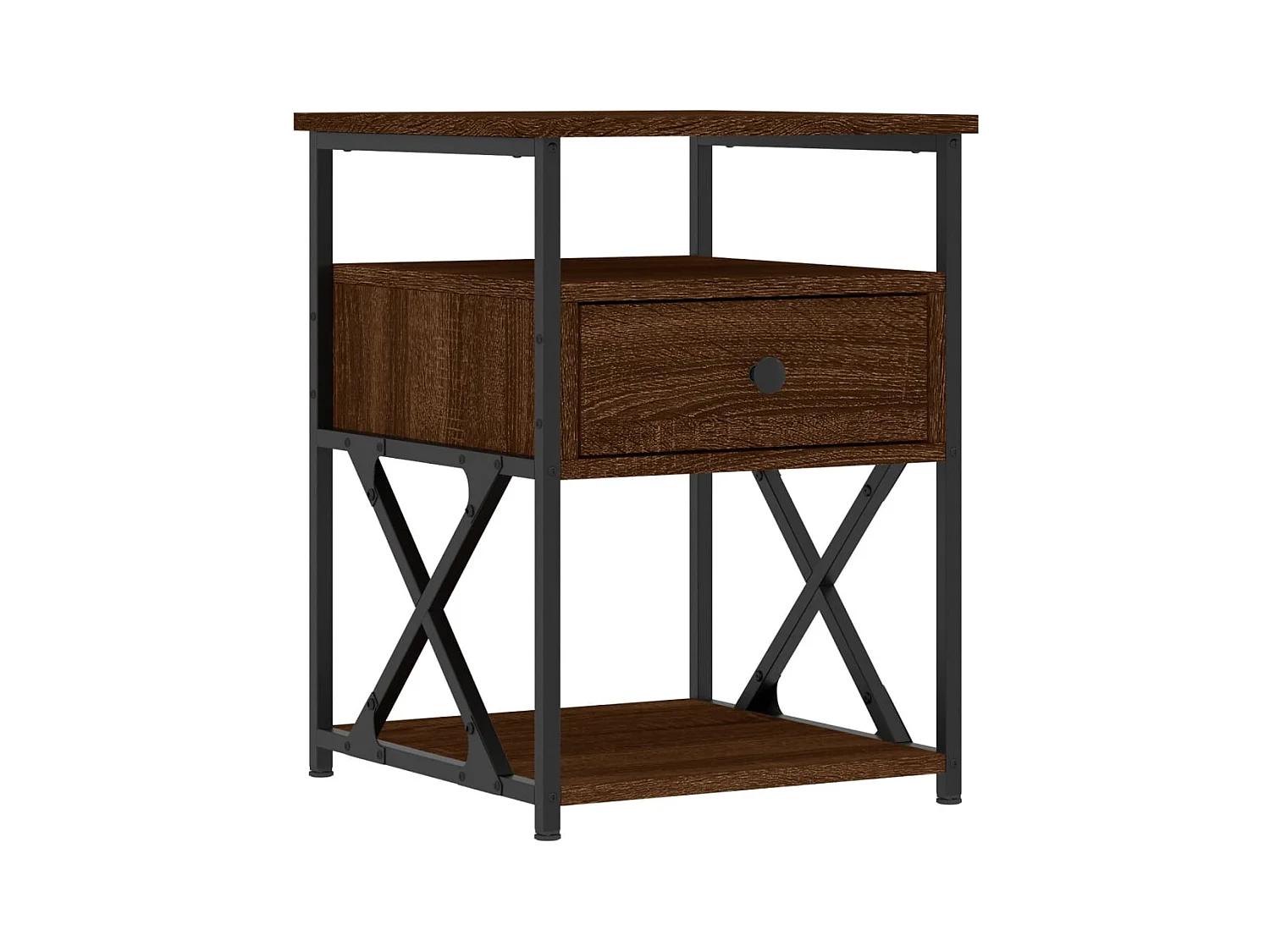 Eufaula  Table de chevet chêne marron 40x42x55 cm bois d'ingénierie