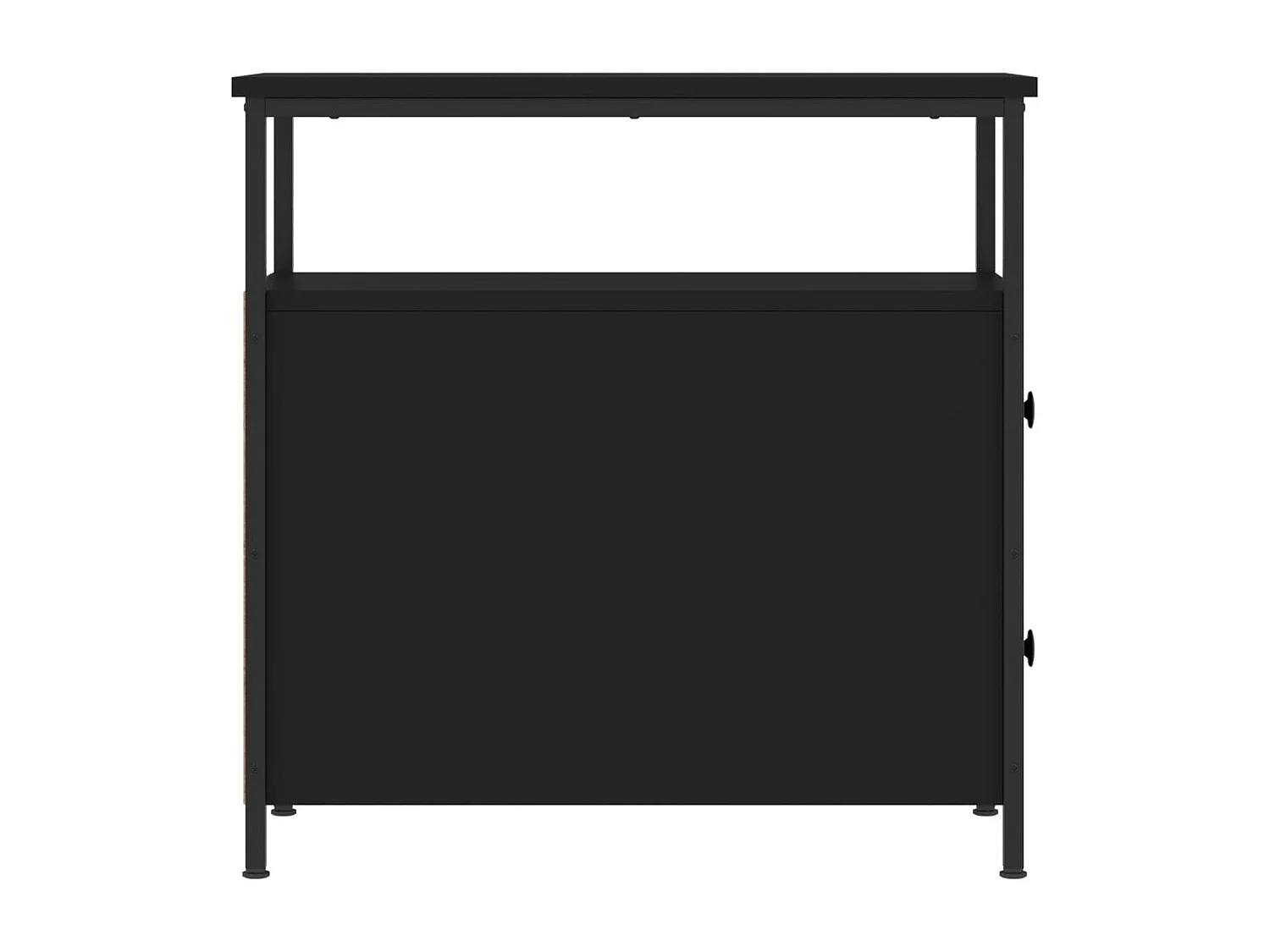 Chase City  Table de chevet noir 30x60x60 cm bois d’ingénierie