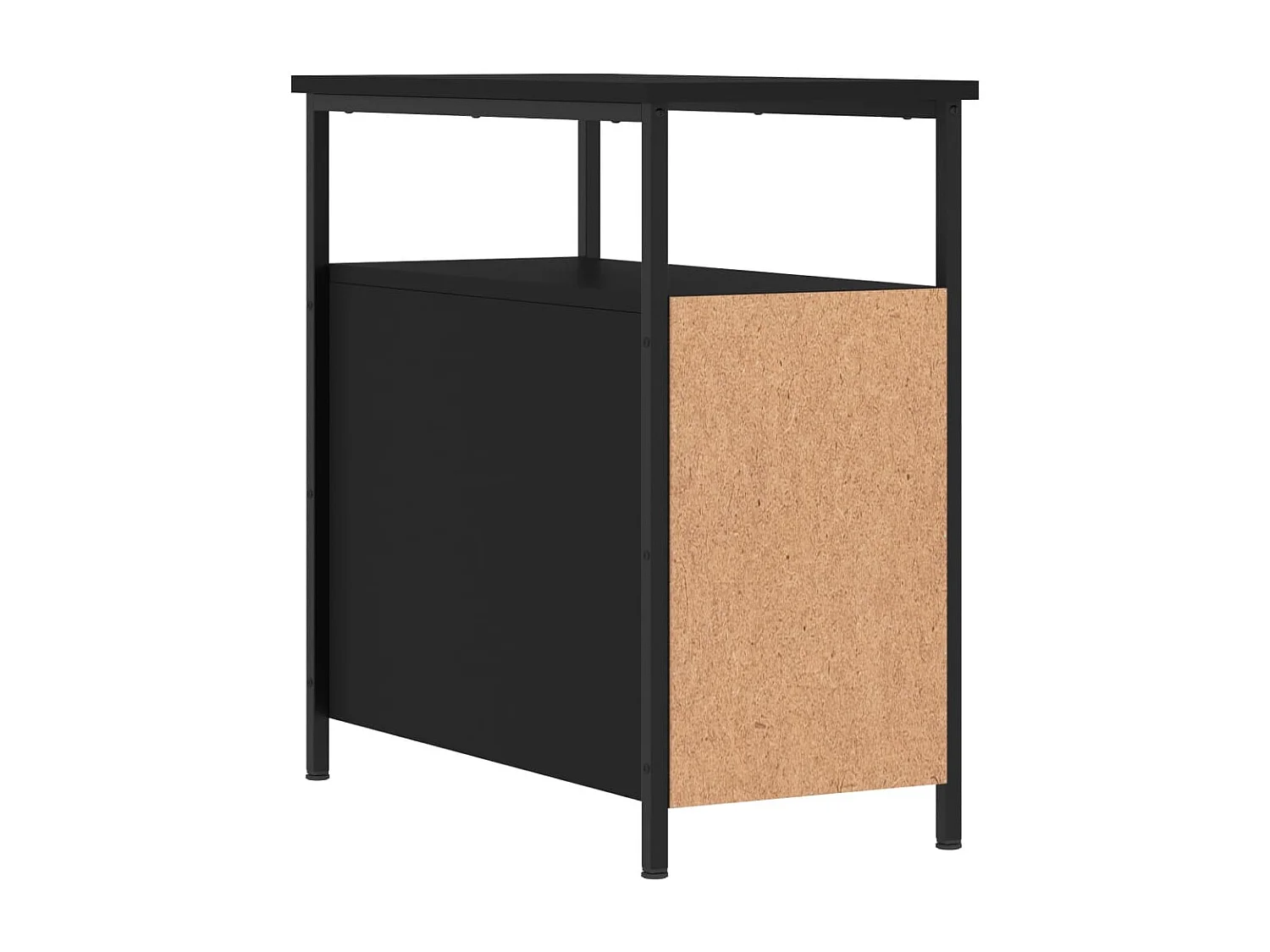 Chase City  Table de chevet noir 30x60x60 cm bois d’ingénierie