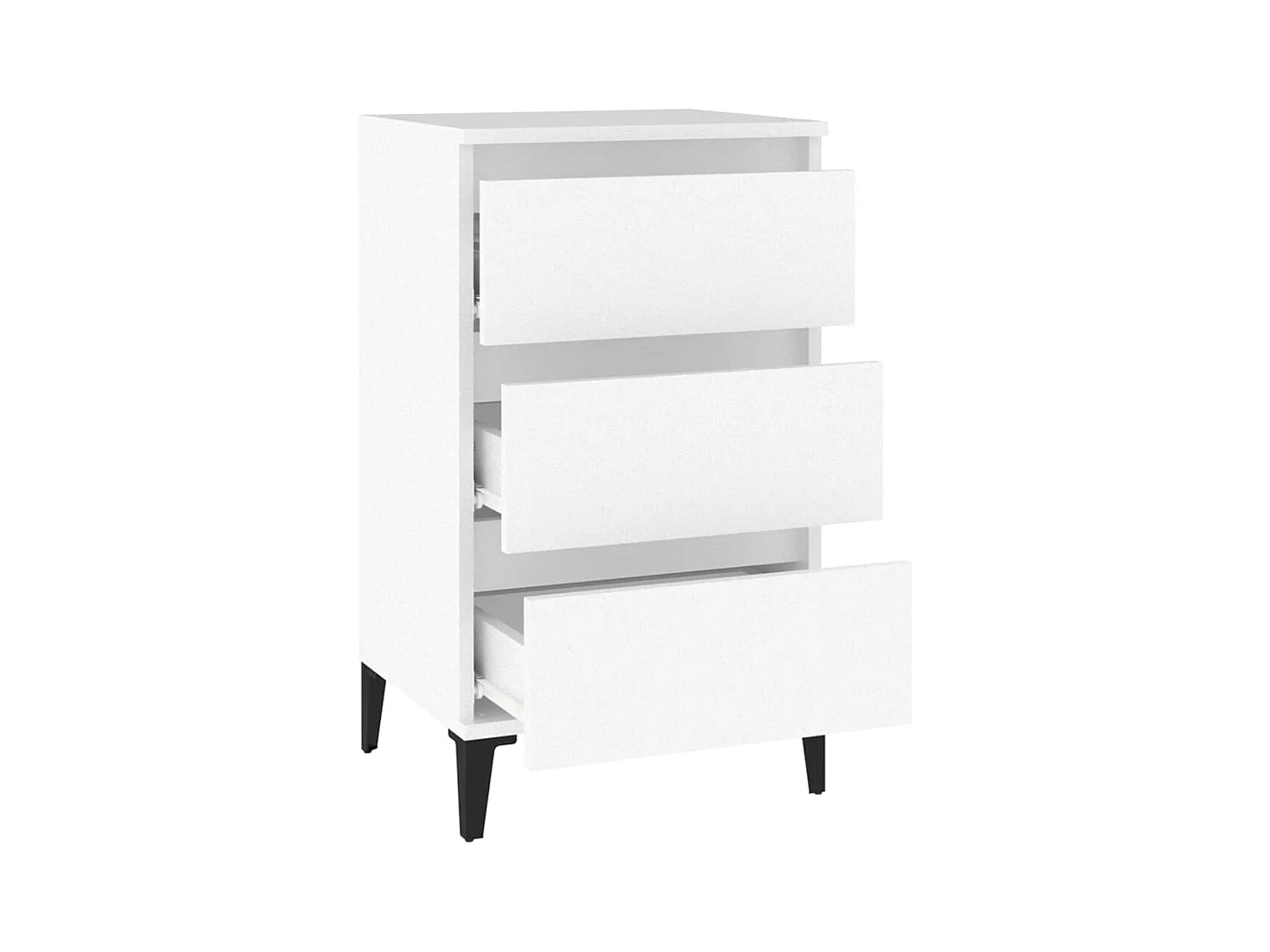 Darby  Table de chevet blanc 40x35x70 cm bois d’ingénierie