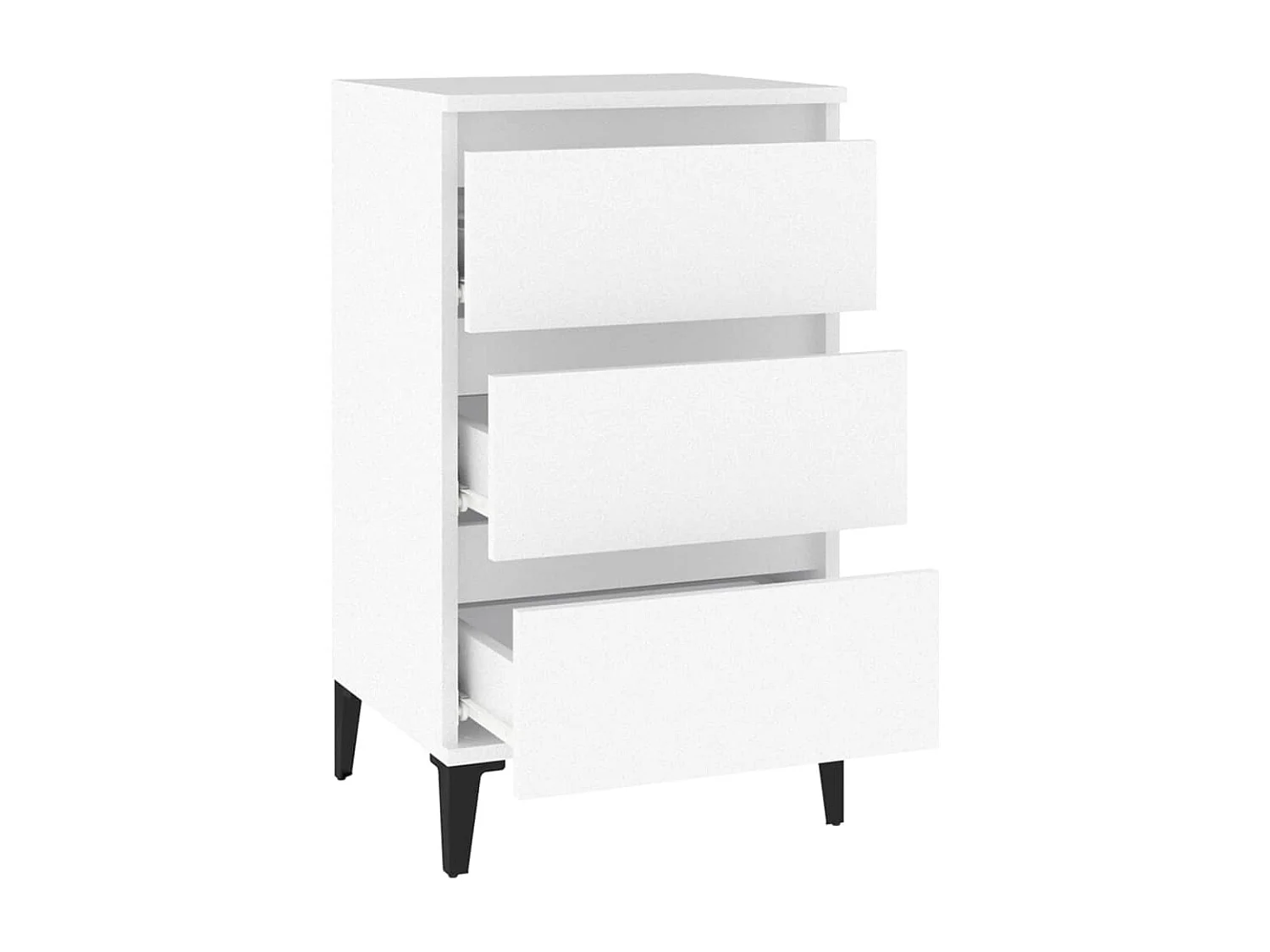 Darby  Table de chevet blanc 40x35x70 cm bois d’ingénierie