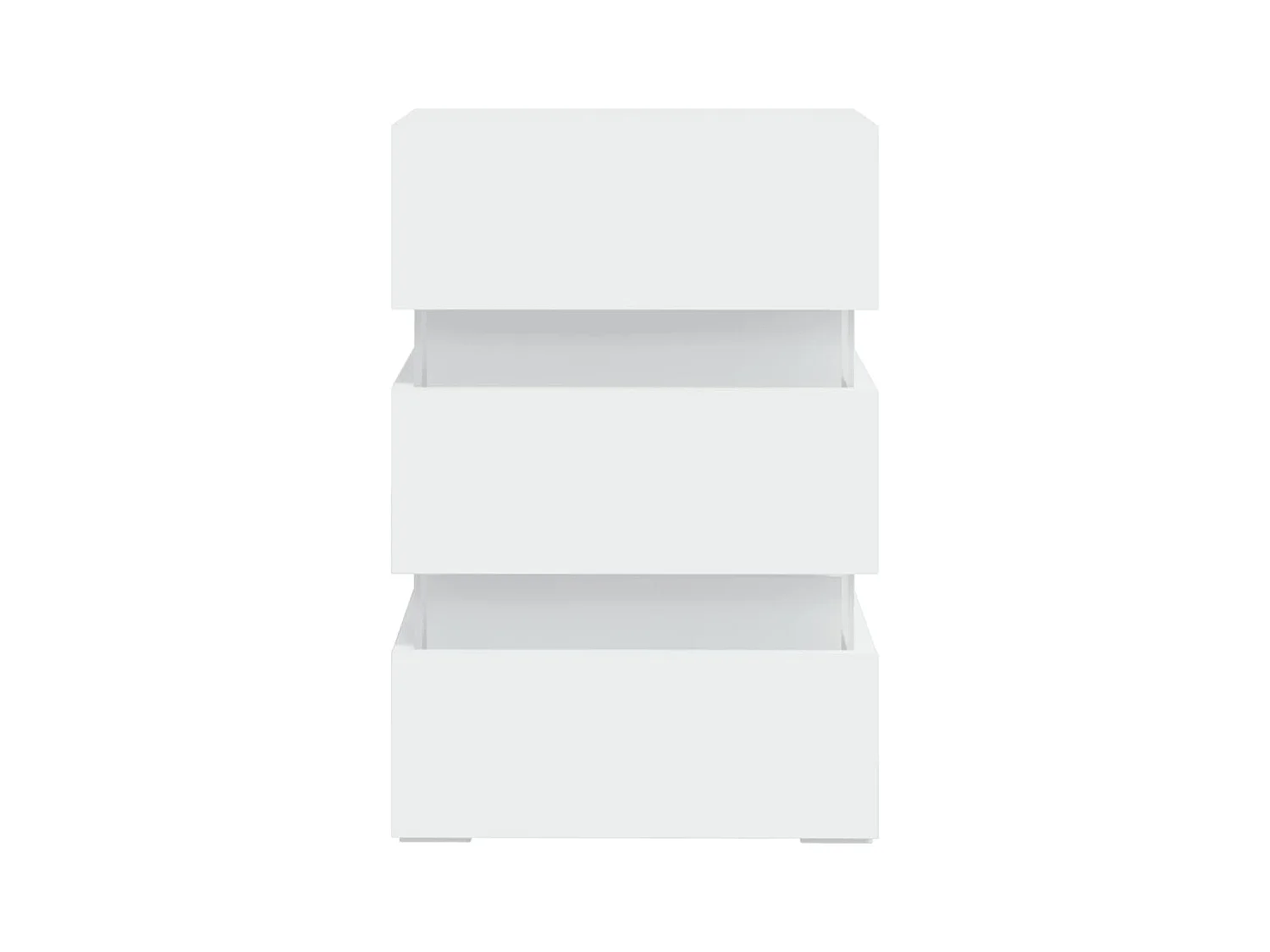 Mohn  Table de chevet à LED blanc 45x35x67 cm bois d'ingénierie