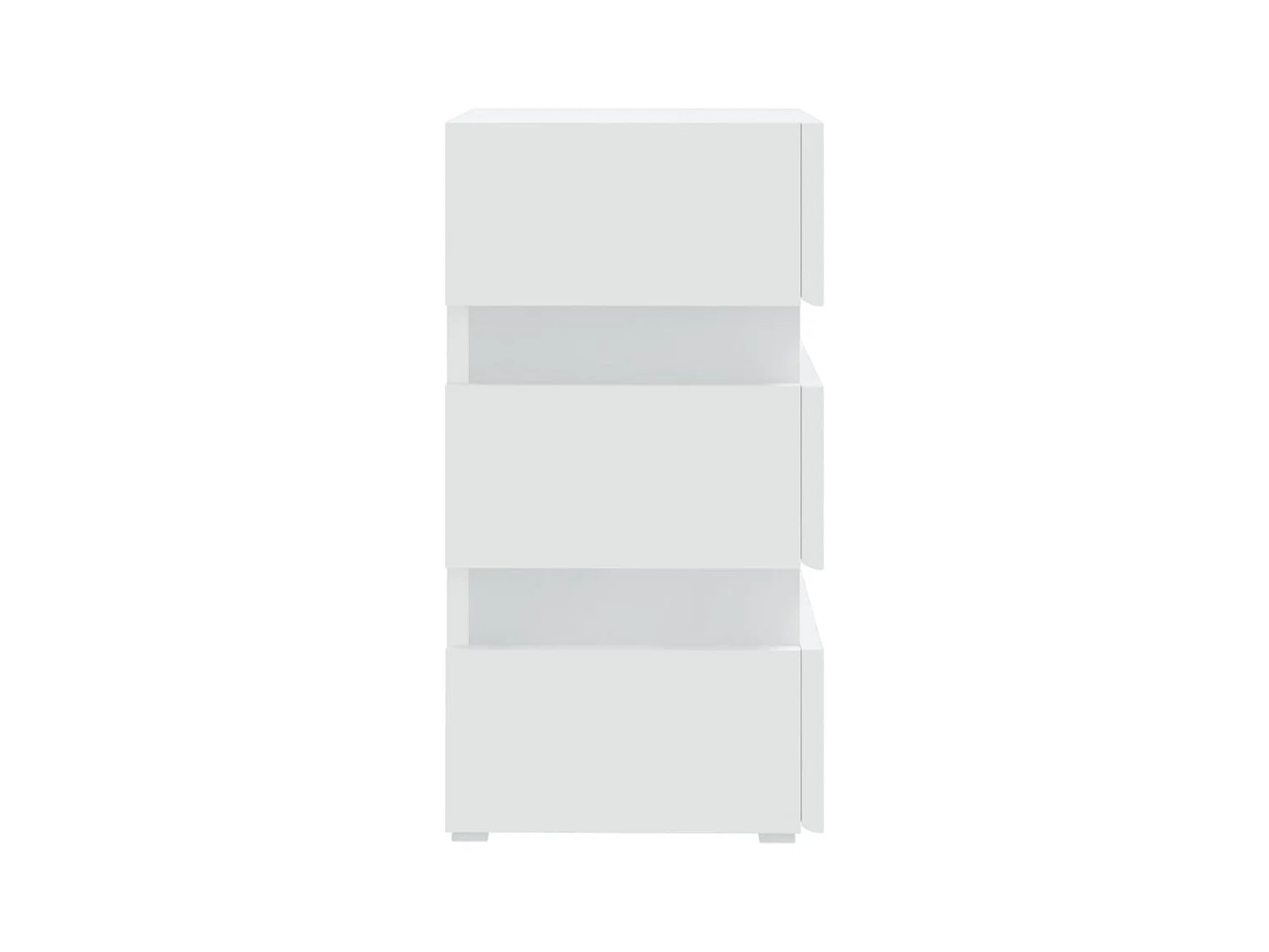 Mohn  Table de chevet à LED blanc 45x35x67 cm bois d'ingénierie