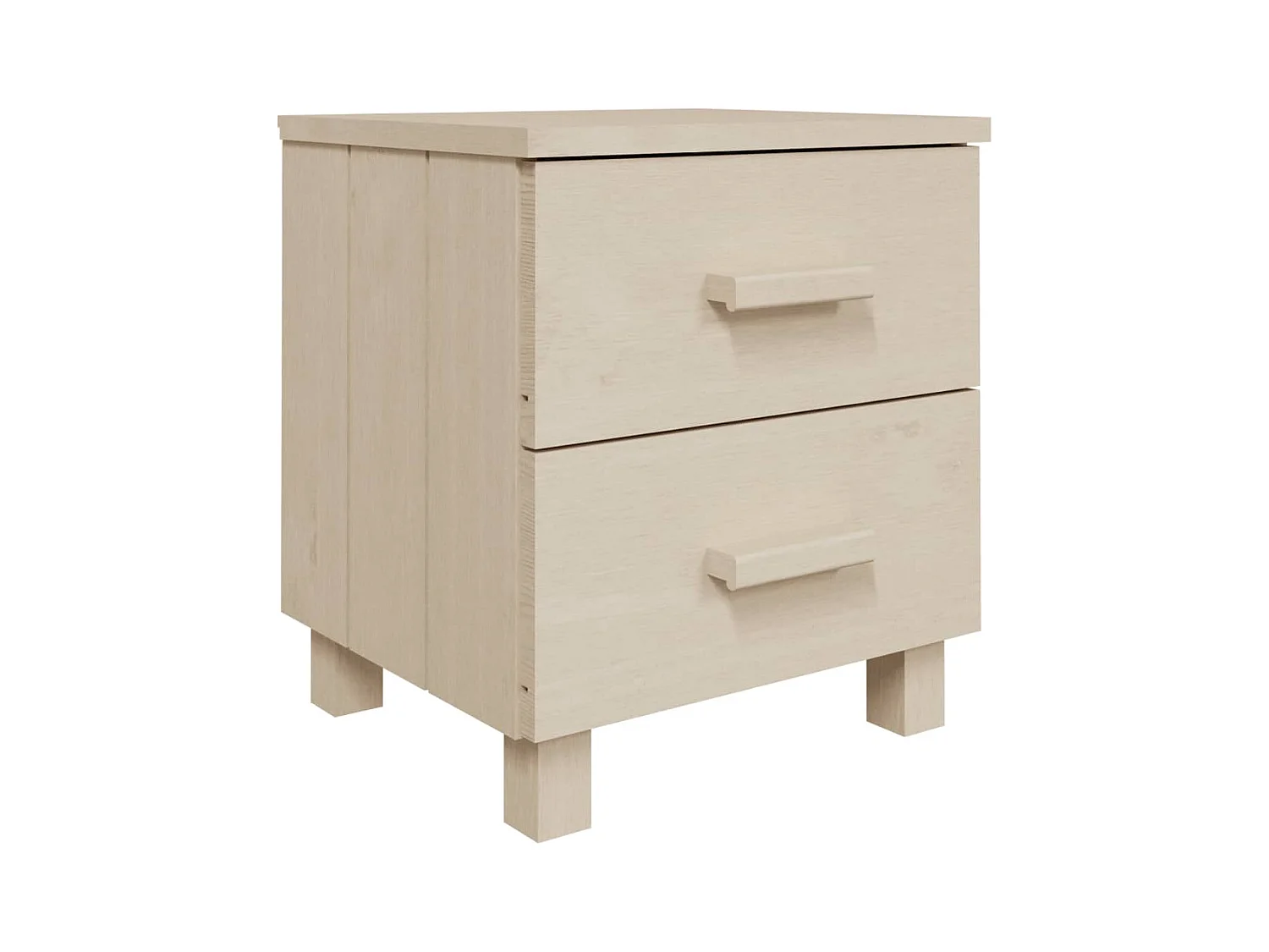 Iduna  Tables de chevet HAMAR 2pcs Marron miel 40x35x44,5cm Bois