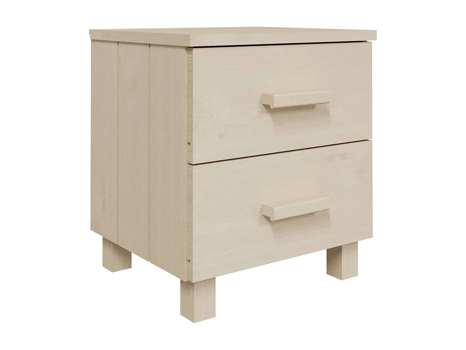 Iduna  Tables de chevet HAMAR 2pcs Marron miel 40x35x44,5cm Bois