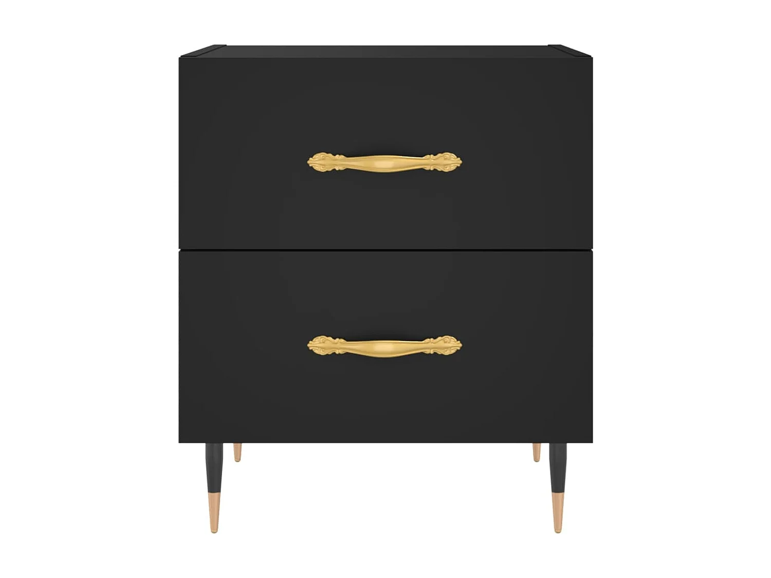 Leidir  Table de chevet noir 40x35x47,5 cm bois d’ingénierie