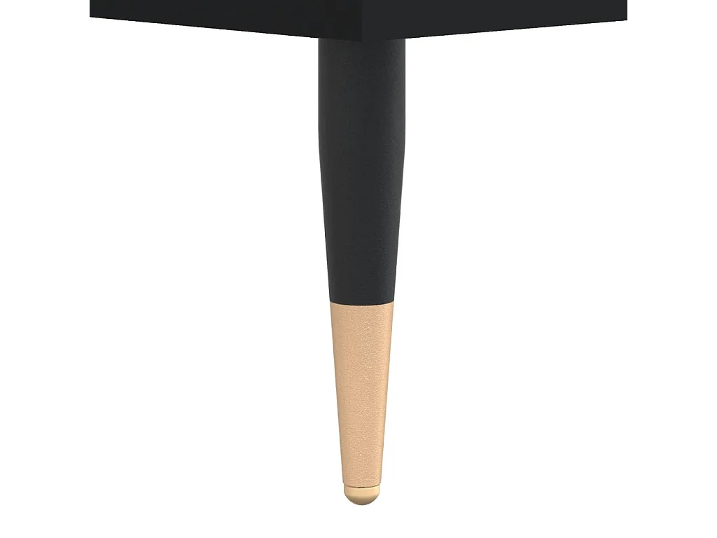 Leidir  Table de chevet noir 40x35x47,5 cm bois d’ingénierie