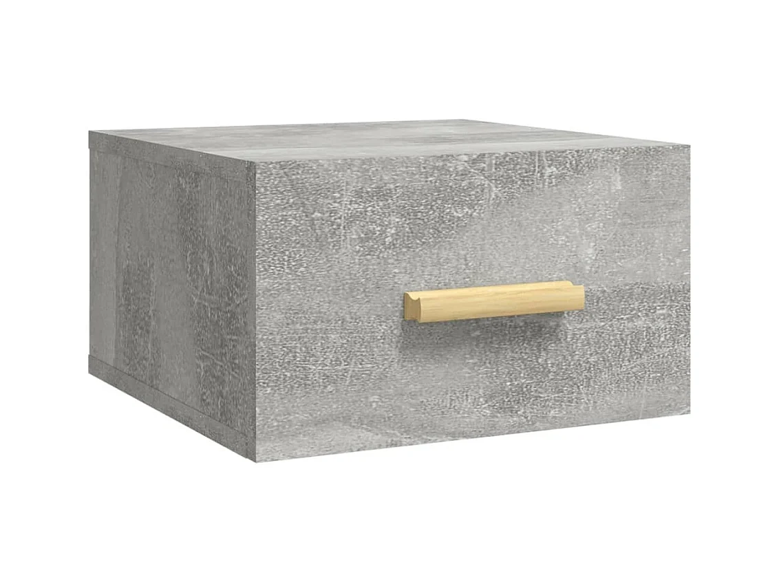 Cody  Table de chevet murale gris béton 35x35x20 cm