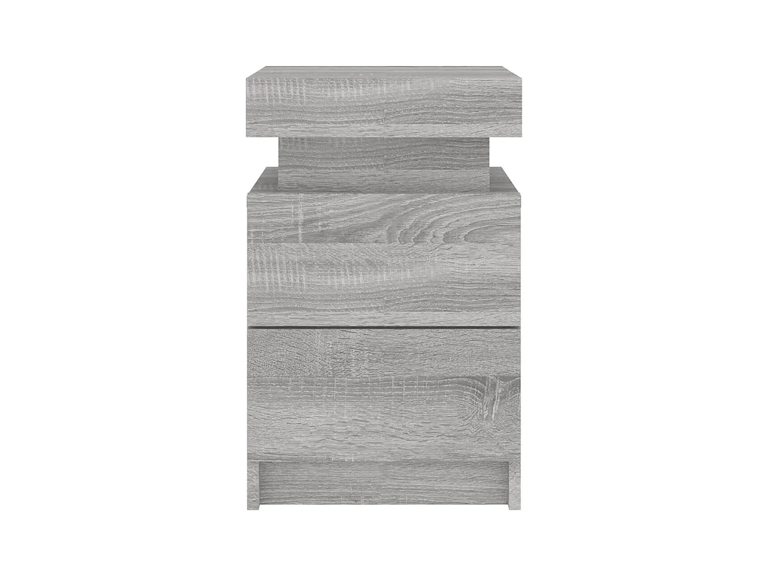 Barry John  Nachtkastje met LED-verlichting 35x39x55 cm grijs sonoma eiken