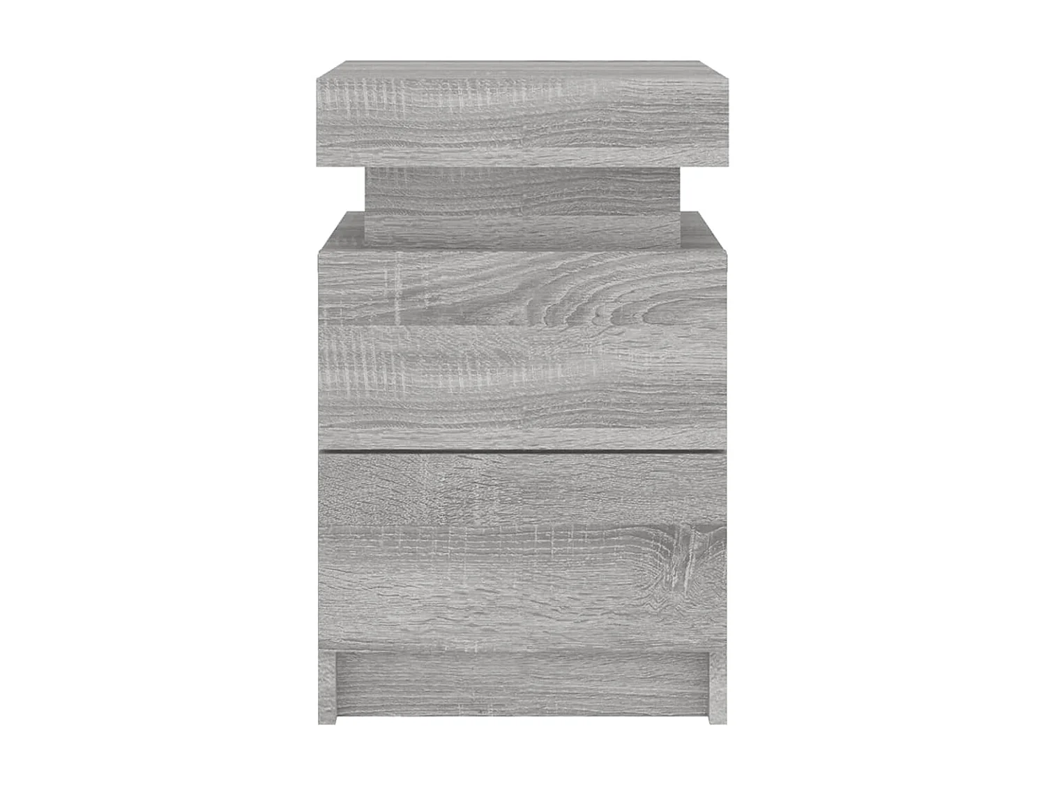 Barry John  Nachtkastje met LED-verlichting 35x39x55 cm grijs sonoma eiken