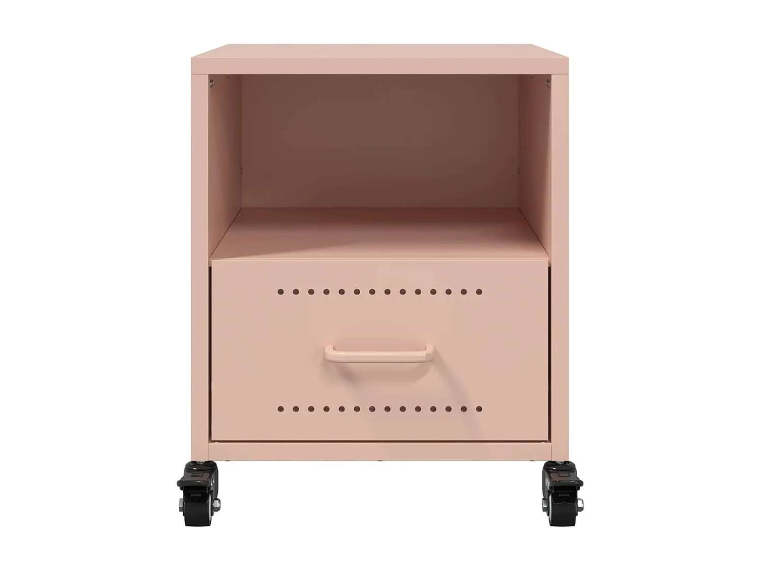 Evalara  Table de chevet rose 36x39x43,5 cm acier