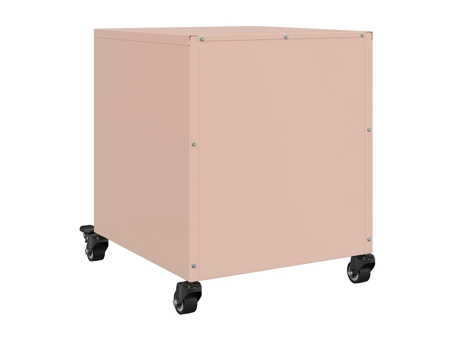 Evalara  Table de chevet rose 36x39x43,5 cm acier