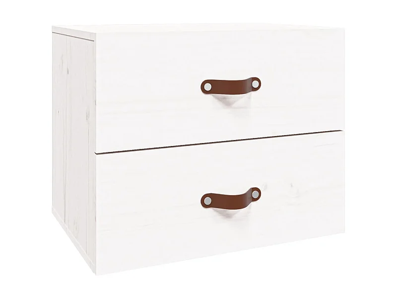 Elmont  Table de chevet murale Blanc 50x36x40 cm