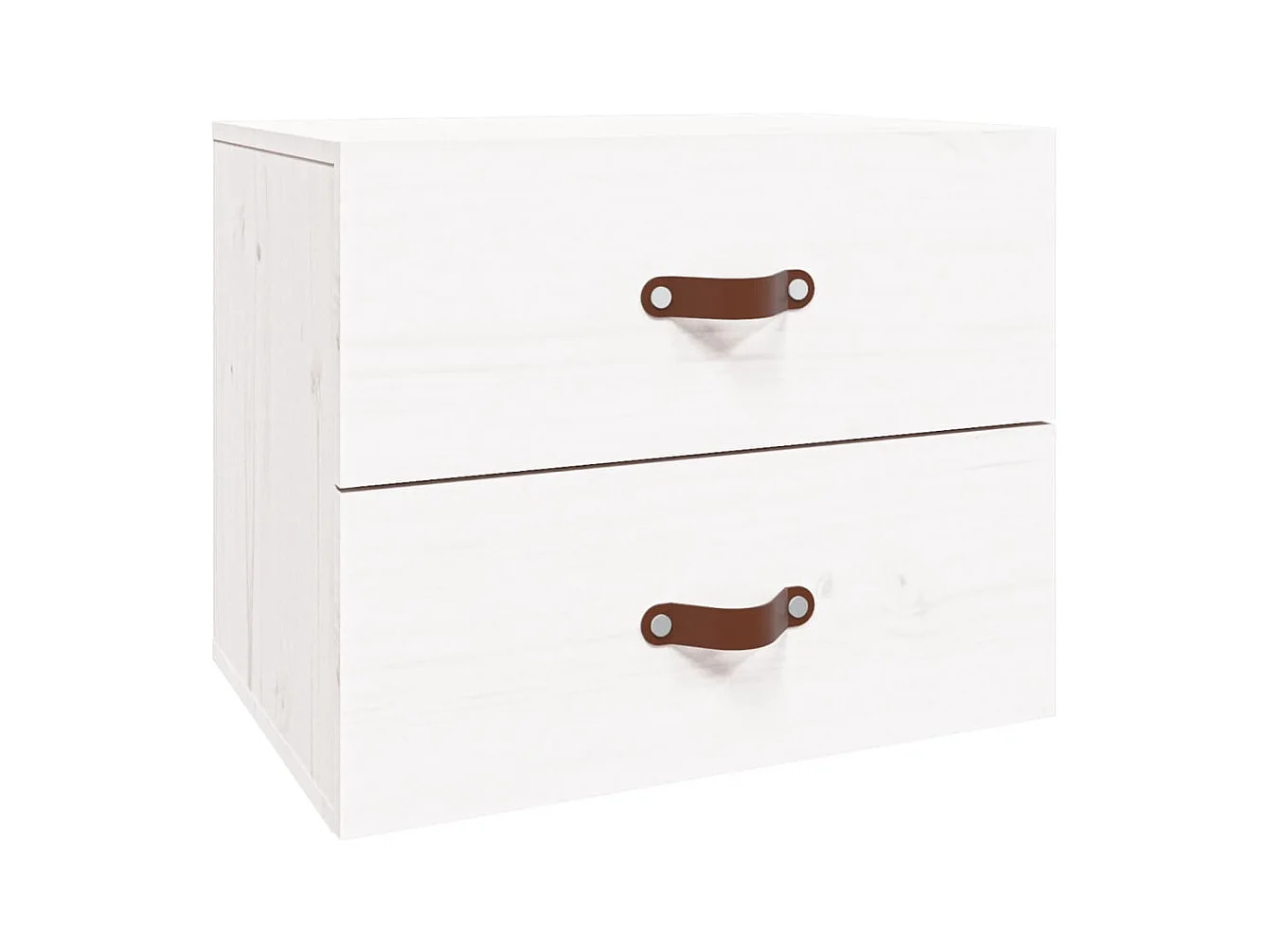 Elmont  Table de chevet murale Blanc 50x36x40 cm