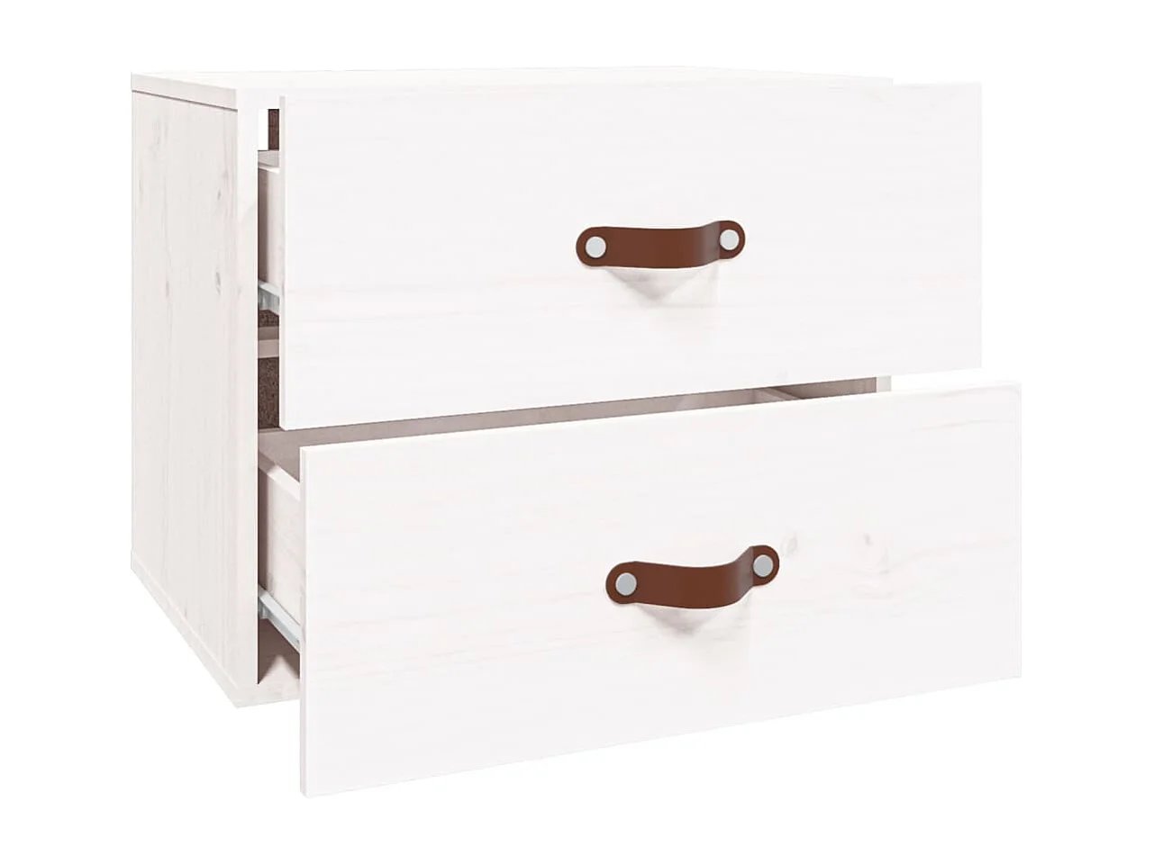 Elmont  Table de chevet murale Blanc 50x36x40 cm