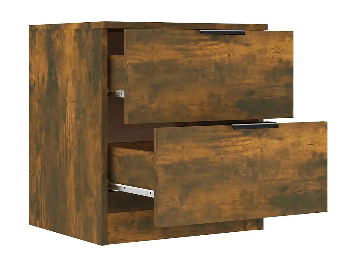 Invel  Tables de chevet 2 pcs Chêne fumé Bois d'ingénierie