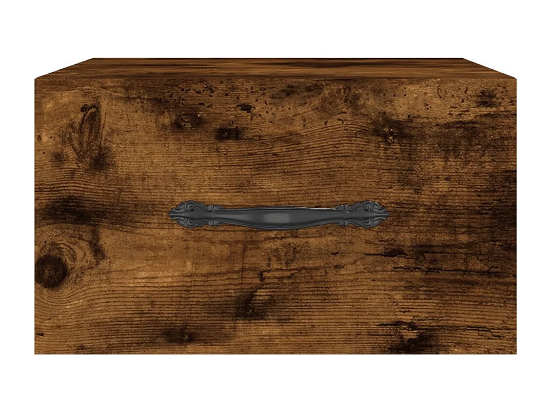 Carbon Hill  Tables de chevet murales 2 pcs chêne fumé 35x35x20 cm