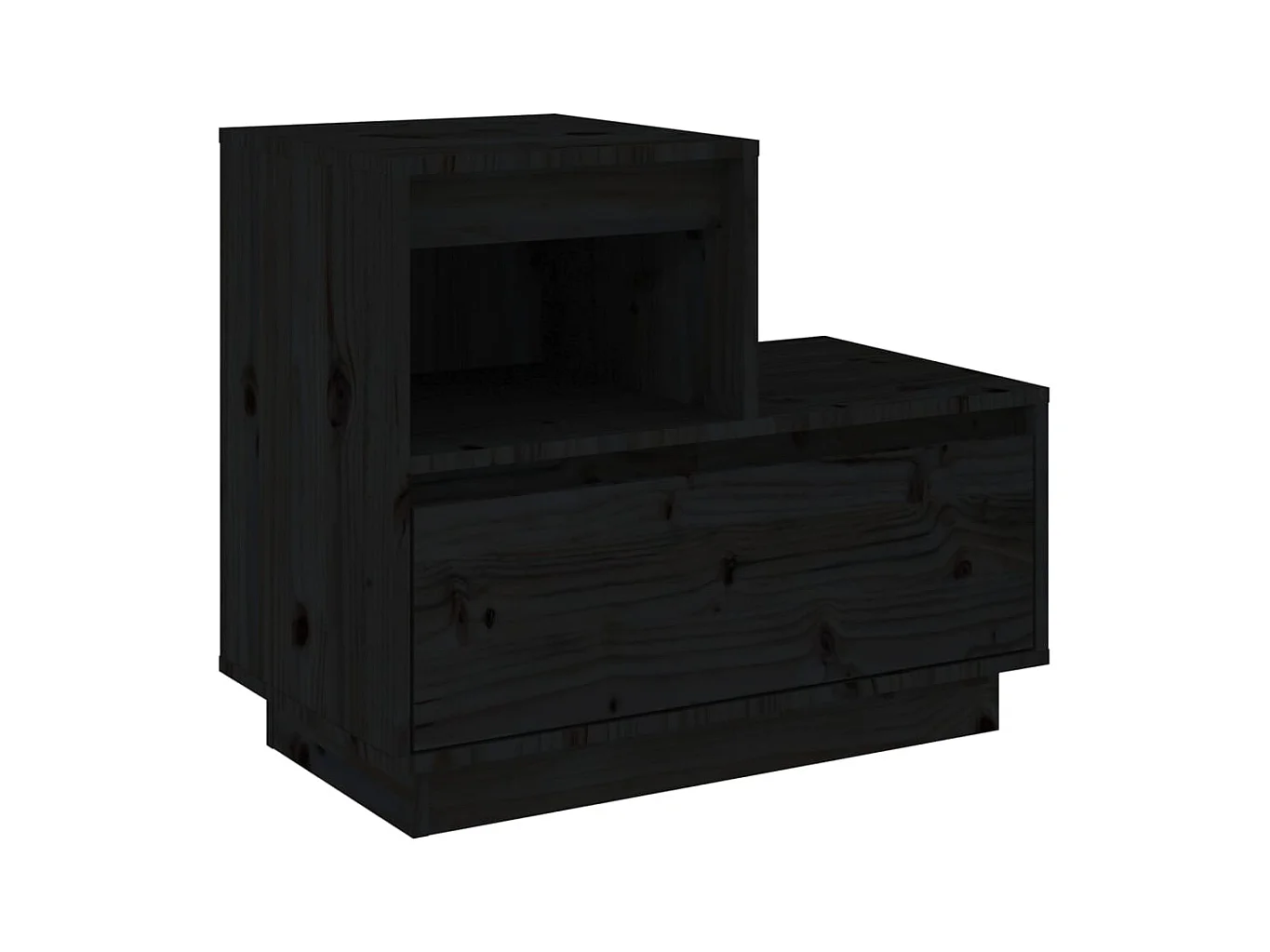 Kværndrup  Tables de chevet 2 pcs Noir 60x34x51 cm Bois de pin solide