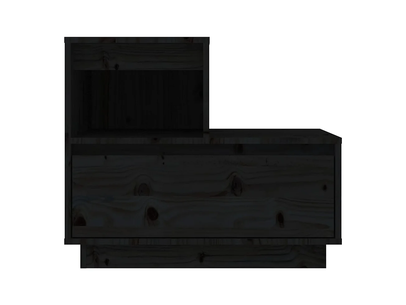 Kværndrup  Tables de chevet 2 pcs Noir 60x34x51 cm Bois de pin solide