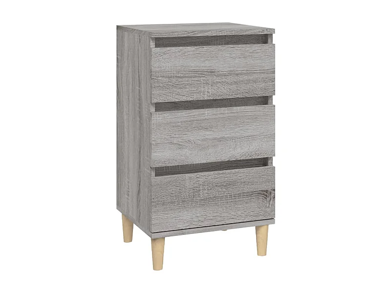 Wyla  Table de chevet sonoma gris 40x35x70 cm bois d'ingénierie