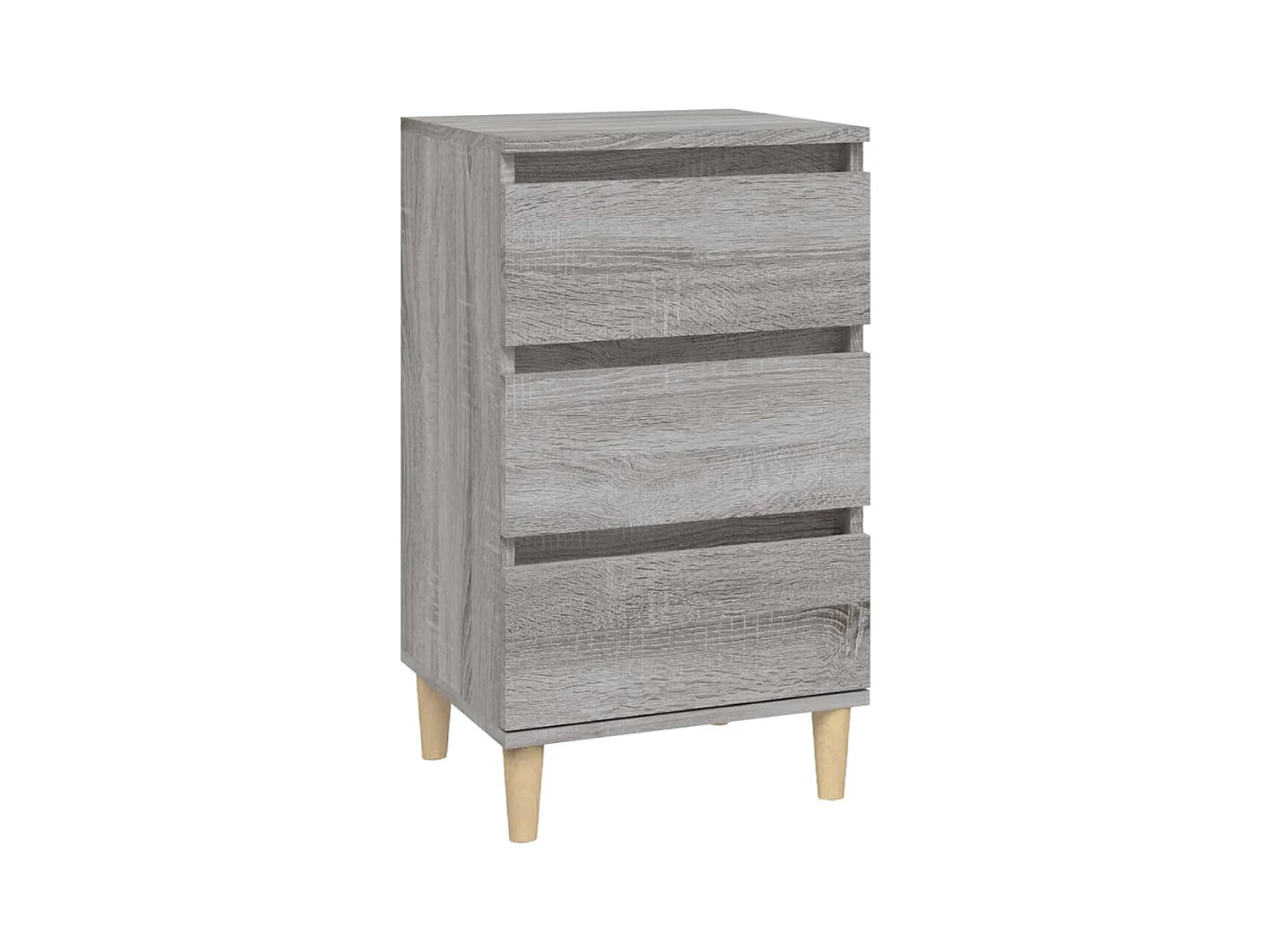 Wyla  Comodino Grigio Sonoma 40x35x70 cm in Legno Multistrato