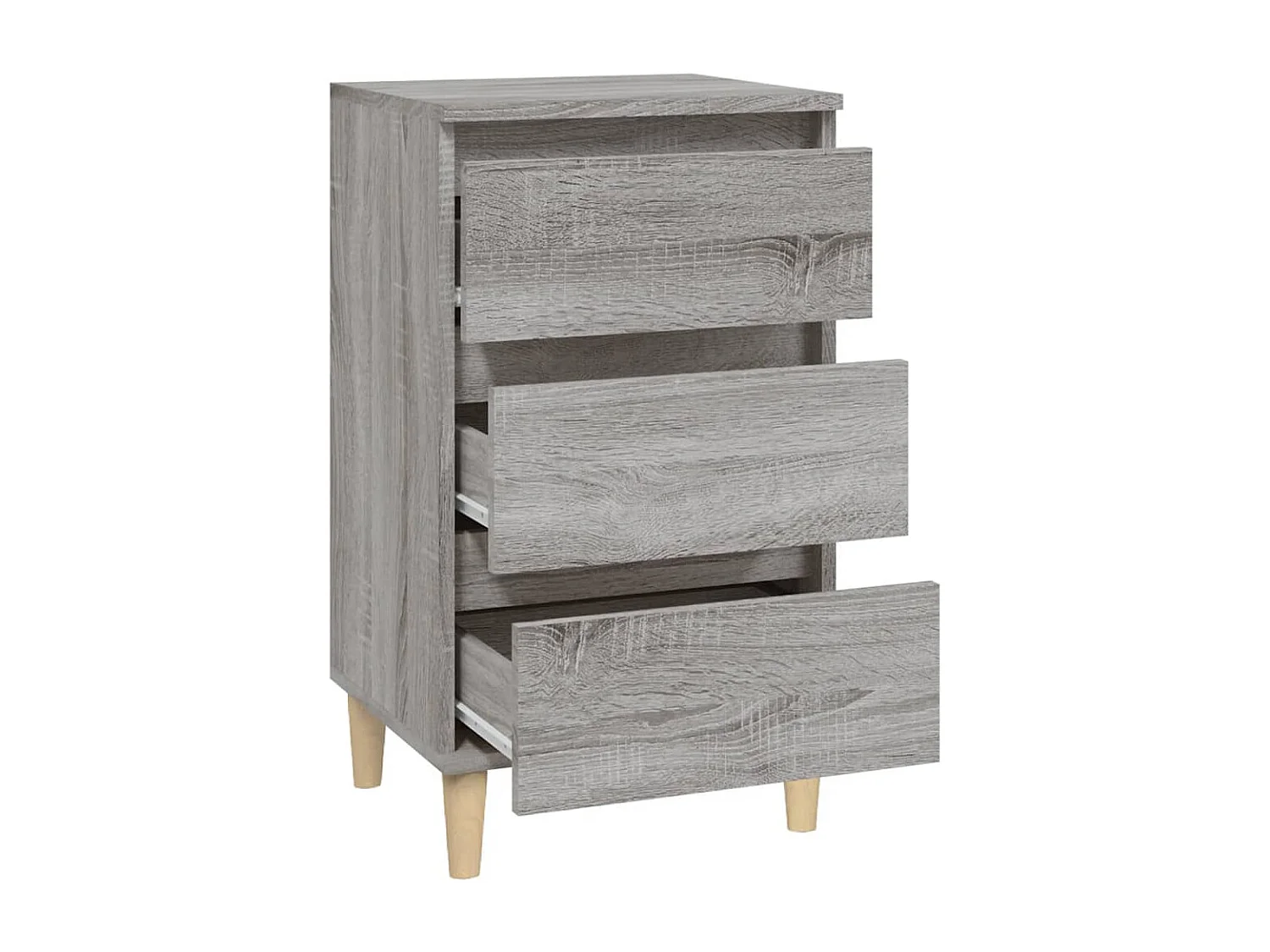 Wyla  Mesita de noche madera contrachapada gris Sonoma 40x35x70 cm