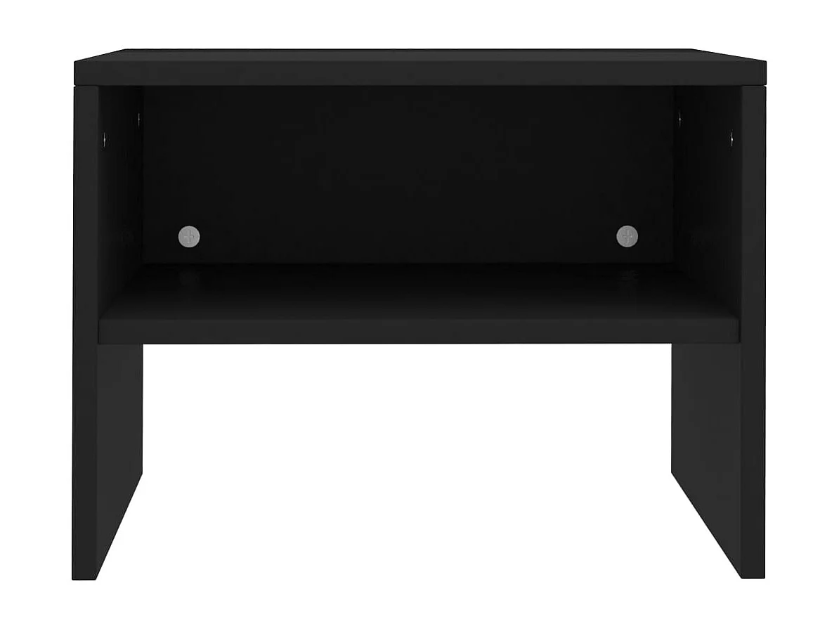 De Witt  Tables de chevet 2 pcs Noir 40x30x30 cm Bois d'ingénierie