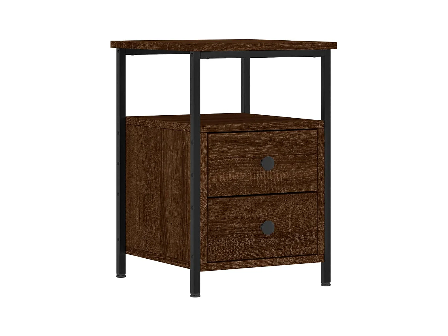 Winter Springs  Table de chevet chêne marron 34x35,5x50 cm bois d'ingénierie