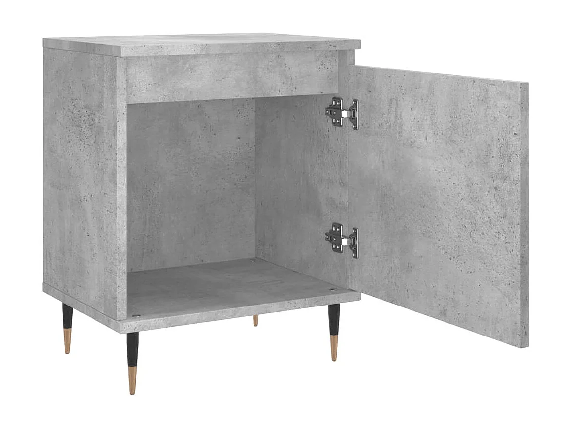Felina  Tables de chevet 2 pcs gris béton 40x30x50 cm bois d'ingénierie