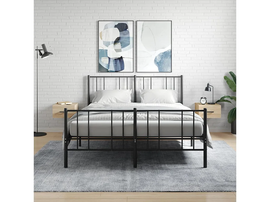 Franconville  Tables de chevet murales 2 pcs chêne sonoma 35x35x20 cm